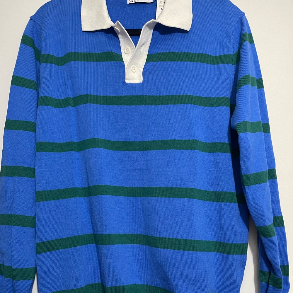 Zara Striped knit polo